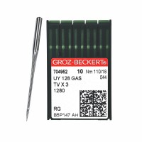 Иглы для промышленных швейных машин UY*128 GAS 110 RG универсальные GROZ-BECKERT (10 шт)
