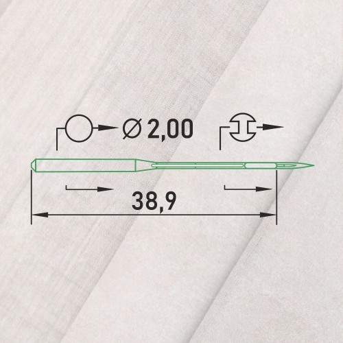 Иглы для промышленных швейных машин UY*128 GAS 110 B(SUK) для высокоэластичных тканей ORGAN (10 шт)