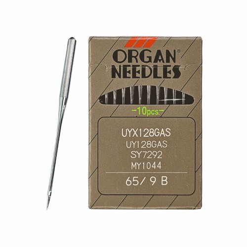 Иглы для промышленных швейных машин UY*128 GAS 65 B (SUK) для высокоэластичных тканей ORGAN (10 шт)