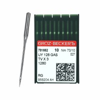 Иглы для промышленных швейных машин UY*128 GAS 70 RG универсальные GROZ-BECKERT (10 шт)