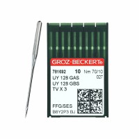 Иглы для промышленных швейных машин UY*128 GAS/GBS 70 SES для трикотажа GROZ-BECKERT (10 шт)