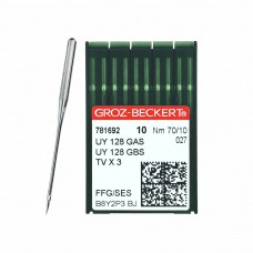 Иглы для промышленных швейных машин UY*128 GAS/GBS 70 SES для трикотажа GROZ-BECKERT (10 шт)