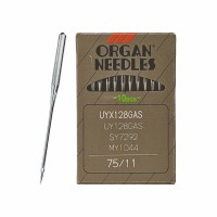 Иглы для промышленных швейных машин UY*128 GAS 75 универсальные ORGAN (10 шт)