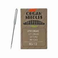 Иглы для промышленных швейных машин UY*128 GAS 80 универсальные ORGAN (10 шт)