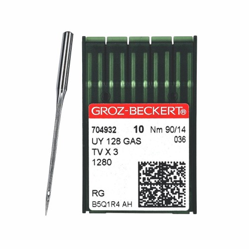 Иглы для промышленных швейных машин UY*128 GAS 90 RG универсальные GROZ-BECKERT (10 шт)