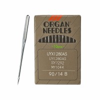Иглы для промышленных швейных машин UY*128 GAS 90 B (SUK) для высокоэластичных тканей ORGAN (10 шт)