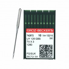 Иглы для промышленных швейных машин UY*128 GBS 100 SUK для высокоэластичных GROZ-BECKERT (10 шт)
