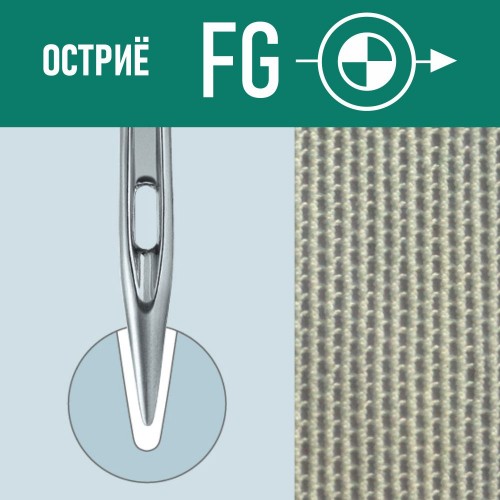 Иглы для промышленных швейных машин UY*128 GBS 75 SUK для высокоэластичных GROZ-BECKERT (10 шт)