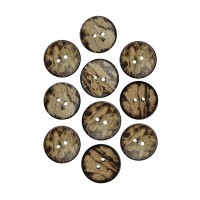 Пуговица кокос (2 прокола) арт. COC1. L20 - 13 мм (уп. 10 шт)