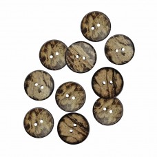 Пуговица кокос (2 прокола) арт. COC1. L24 - 15 мм (уп. 10 шт)