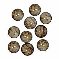 Пуговица кокос (2 прокола) арт. COC1. L28 - 18 мм (уп. 10 шт)