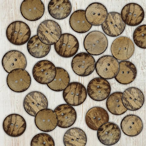 Пуговица кокос (2 прокола) арт. COC1. L36 - 23 мм (уп. 5 шт)