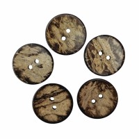 Пуговица кокос (2 прокола) арт. COC1. L40 - 25 мм (уп. 5 шт)
