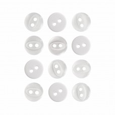 Пуговица P-A1401. 11.5 мм/2 белый (уп. 12 шт)