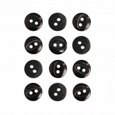 Пуговица P-A1401. 9 мм/2 черный (уп. 12 шт)