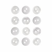 Пуговица P-A1401. 9 мм/2 белый (уп. 12 шт)