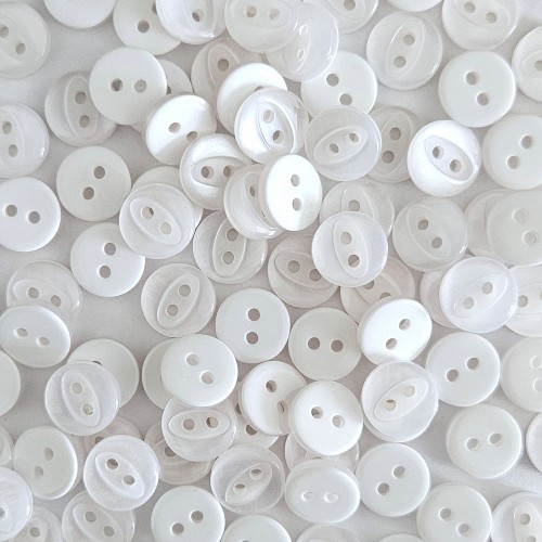 Пуговица P-A1401. 9 мм/2 белый (уп. 12 шт)