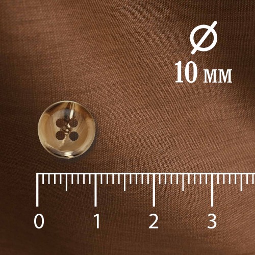 Пуговица P-A1828. 10 мм/4 бежево-коричневый (уп. 12 шт)