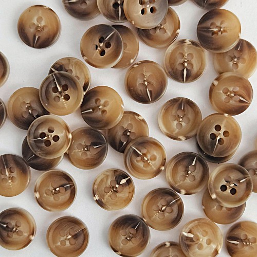 Пуговица P-A1828. 10 мм/4 бежево-коричневый (уп. 12 шт)