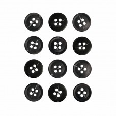 Пуговица P-A1828. 10 мм/4 черный (уп. 12 шт)