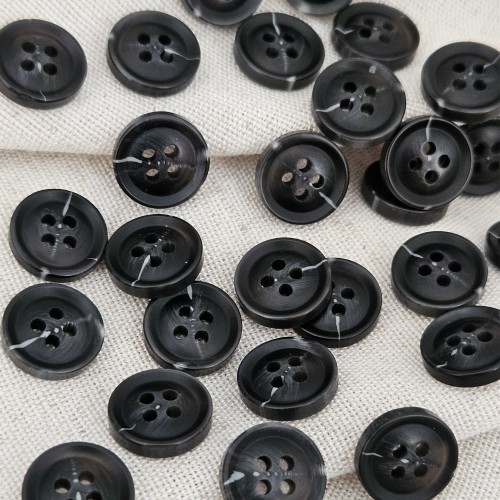 Пуговица P-A1828. 10 мм/4 черный (уп. 12 шт)