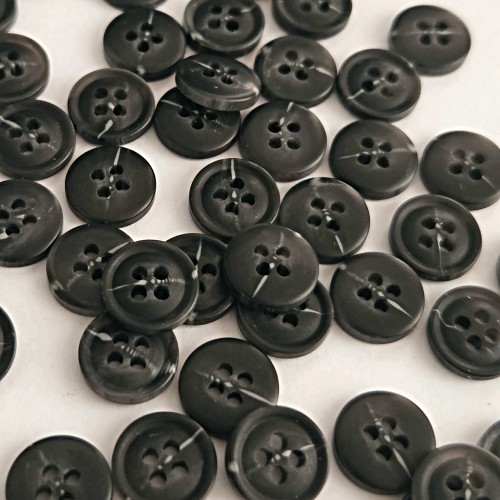 Пуговица P-A1828. 10 мм/4 черный (уп. 12 шт)