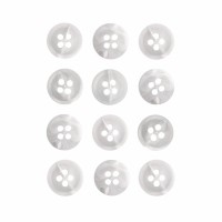 Пуговица P-A1828. 10 мм/4 белый (уп. 12 шт)