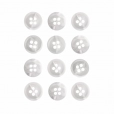Пуговица P-A1828. 10 мм/4 белый (уп. 12 шт)