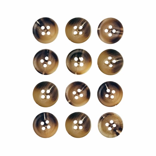 Пуговица P-A1828. 12.5 мм/4 бежево-коричневый (уп. 12 шт)