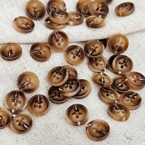 Пуговица P-A1828. 12.5 мм/4 бежево-коричневый (уп. 12 шт)