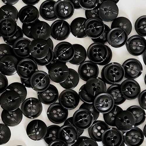 Пуговица P-A1828. 12.5 мм/4 черный (уп. 12 шт)