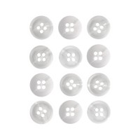 Пуговица P-A1828. 12.5 мм/4 белый (уп. 12 шт)