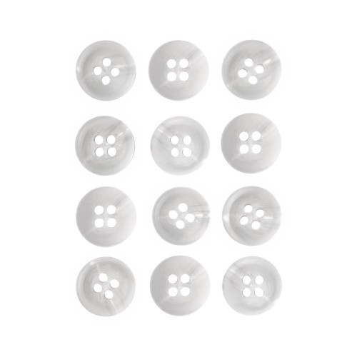 Пуговица P-A1828. 12.5 мм/4 белый (уп. 12 шт)