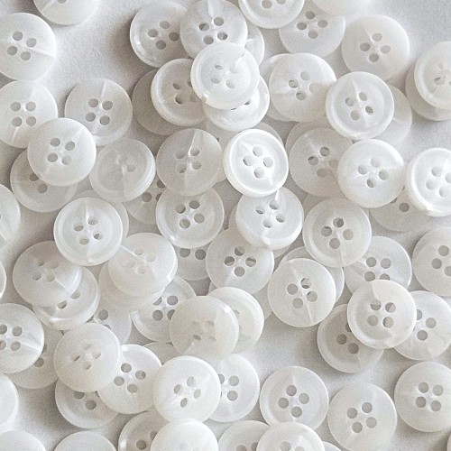 Пуговица P-A1828. 12.5 мм/4 белый (уп. 12 шт)