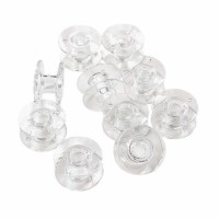 Шпулька для бытовых швейных машин пласт. (набор 10 шт. прозрач.)