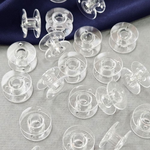 Шпулька для бытовых швейных машин пласт. (набор 10 шт. прозрач.)