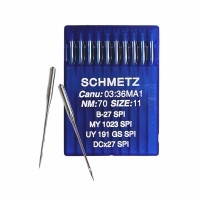 Иглы для промышленных швейных машин DP*5 70 SPI для шелка Schmetz (10 шт)
