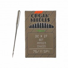 Иглы для промышленных швейных машин DP*5 75 SPI для шелковых тканей ORGAN (10 шт)
