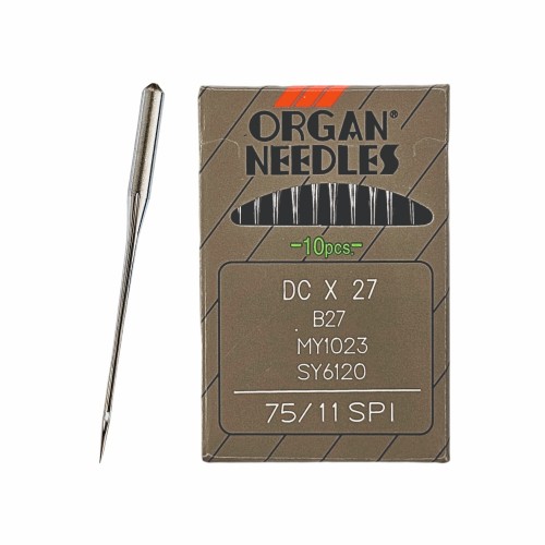 Иглы для промышленных швейных машин DP*5 75 SPI для шелковых тканей ORGAN (10 шт)