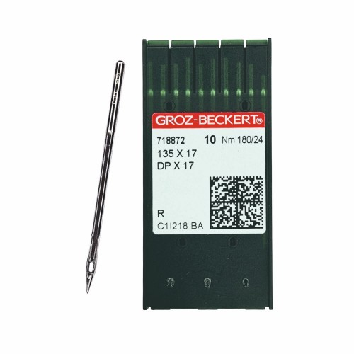 Иглы для промышленных швейных машин DP*17 180 R универсальные GROZ-BECKERT (10 шт)