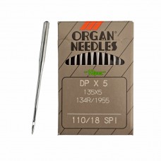 Иглы для промышленных швейных машин DP*5 110 SPI для шелковых тканей ORGAN (10 шт)