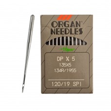 Иглы для промышленных швейных машин DP*5 120 SPI для шелковых тканей ORGAN (10 шт)