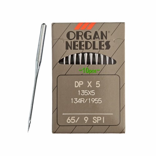 Иглы для промышленных швейных машин DP*5 65 SPI для шелковых тканей ORGAN (10 шт)