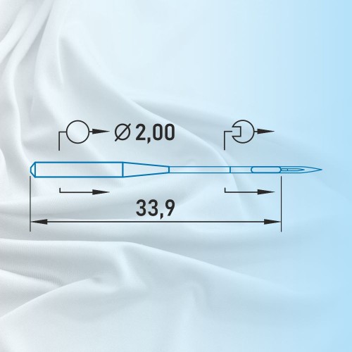 Иглы для промышленных швейных машин UY*128 GAS 75 SES для трикотажа Schmetz (10 шт)