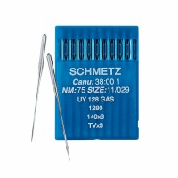 Иглы для промышленных швейных машин UY*128 GAS 75 универсальные Schmetz (10 шт)